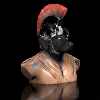 rhodesian cresta dorsal centurion stl impresión expediente high polígono rodesiano romano perro busto 3d print model - Mito3D
