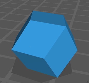 rhombique dodécaèdre géométrie solide 3d print model - Mito3D