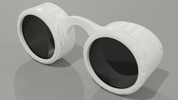 rhombus glasses stempunk cosplay 3d print model - Mito3D