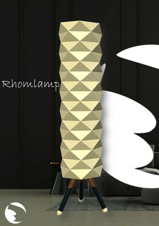 rhombus lamp house bedroom room design lighting 3d print model - Mito3D