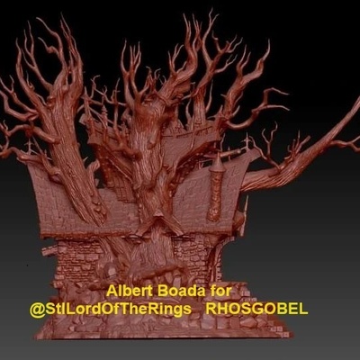 rosgobel radagast haus herr of ringe kriegs spiele landschaft szenografie 3d print model - Mito3D
