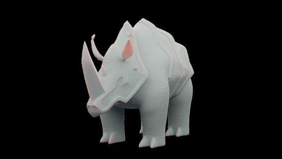 rhoulder temtem tem tempedia cute creature monster figure figurine toy game model rhino 3d print model - Mito3D