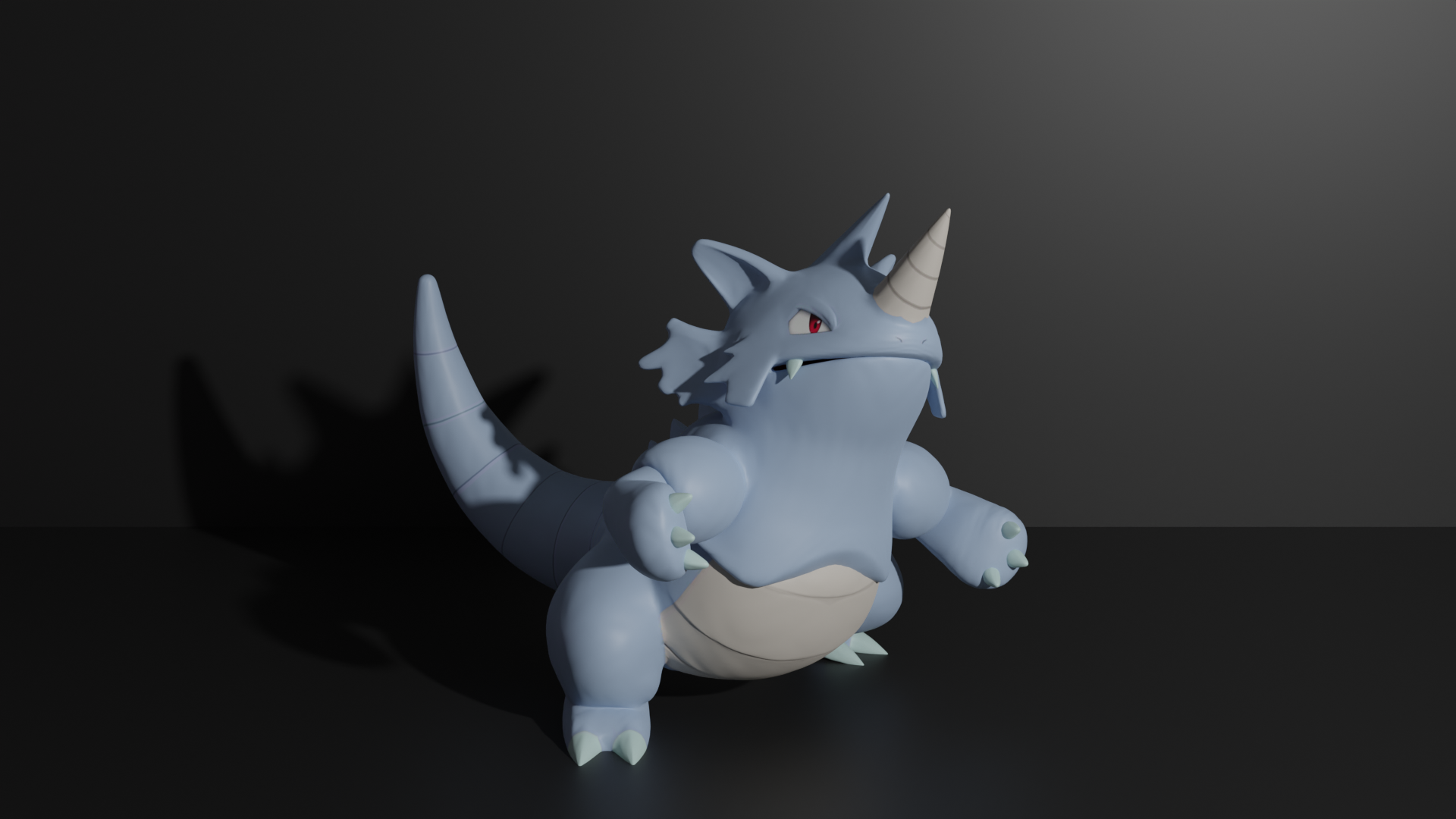 vado pokemon 3d impresión modelo rhyhorn rhyperior suelo rock pokedex pokebola ceniza Pikachu eevee monstruo rinoceronte 3D print model - Mito3D