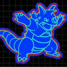 rhydon pokemon cookie cutter home cookies toy 3d print model - Mito3D