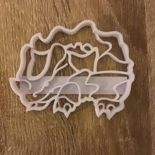 Rhyhorn Pokémon biscoito cortador biscoitos kawai 3d print model - Mito3D