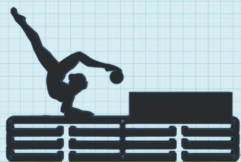 rhythmisch Gymnastik Ball Medaille aufführen Halter Unterstützung Tabelle Skating künstlerisch Laufen Leichtathletik Schwimmen Hammer werfen 3d print model - Mito3D