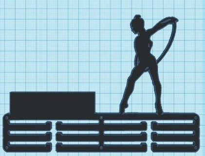 rhythmisch Gymnastik Band Medaille aufführen Halter Unterstützung Tabelle Skating künstlerisch Laufen Leichtathletik Schwimmen Hammer werfen 3d print model - Mito3D