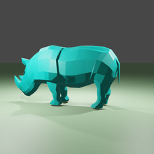 ri hi no art rihino sed de juguete la herramienta animal jirafa baja poli 3d print model - Mito3D