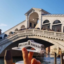 le pont du rialto à venise en italie de l'architecture 3dprintravel printandtravel minimonde la vénétie italia renaissance ponte bradge construction venezia 3d print model - Mito3D