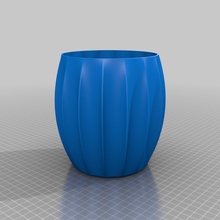 rib vase pot flower decor 3d print model - Mito3D