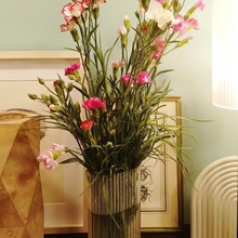 côtelée pot de fleur vasemode la maison art décoration les pots vase 3d print model - Mito3D