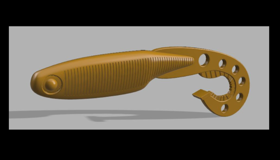 nervürlü kuyruk usta + kalıp 11cm yumuşak yem levrek bas turna balığı cezbetmek Balık tutma 3d yüzme yemi 3d print model - Mito3D