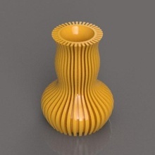 gerippte vase home erstaunlich cr10 creative davinci einfach drucken Blumen-vase Spaß lowpoly lowpoly-Vasen spiral vase-Modus Dekor 3d print model - Mito3D