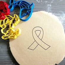 ribbon cancer cookie cutter 3d print model - Mito3D