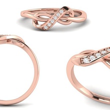 kurdele düğüm yüzük takı romantik evlilik nişan değerli platin gümüş yazdırılabilir sterlin altın moda Aşk sevgili elmas mücevher parlak parlıyor sevimli yüzükler 3d print model - Mito3D