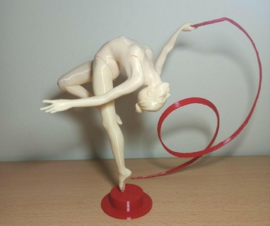 ruban monde eleanor chardon gymnastique sculpture sculptures bustes art 3d print model - Mito3D