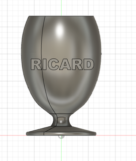 Ricard vidro aperitivo plantar Panela 3d print model - Mito3D