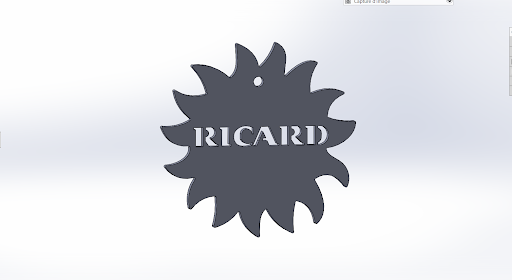 Ricard logotipo colar Sol bebida 3d print model - Mito3D