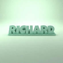 richard 3d nametag - 5 fonts 3d print model - Mito3D
