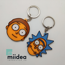 rick & morty keychains game series drawings animated 3d print model - Mito3D