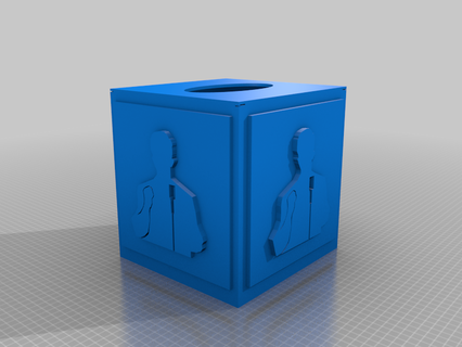 Rick Astley tecido caixa cobrir bainha 3d impressão 3d print model - Mito3D