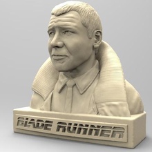 rick decard art blade runner harrison ford chest science fiction movie actor 3d print model - Mito3D