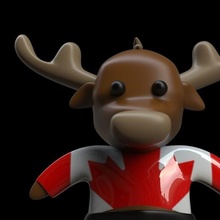 rick moose art animal toy elk athlete curling 3d print model - Mito3D
