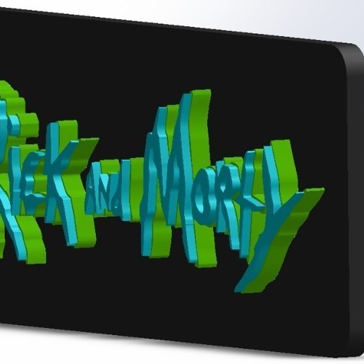 rick morty casa el logotipo 3D print model - Mito3D