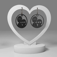 Rick morty orecchini moda cartone animato sciocco fan arte orecchino gioielleria regalo fantasia salamoia 3d print model - Mito3D