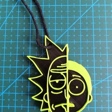 rick morty keychain key ring sanchez and 3d print model - Mito3D