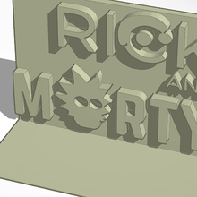 rick morty logo stand 3d print model - Mito3D