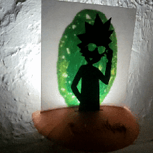 Rick mortiço luz desenho animado 3d print model - Mito3D
