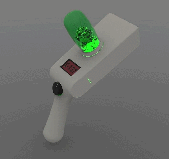 rick Morty portal tabanca yeşil lazer içeride moda Kostüm oyunu cadılar bayramı Sanchez c137 3d print model - Mito3D
