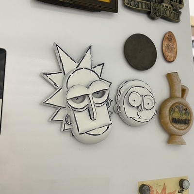 rick morty frigorifero magnete gioco 3d print model - Mito3D