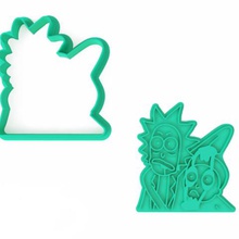 rick morty scary cookie cutter home pickle set cutters cithen cookies stamp 3d print model - Mito3D