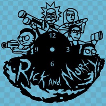 rick morty watch v4 clock wall and netflix tvseries hbo 3d print model - Mito3D