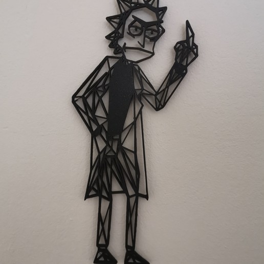 rick sanchez wall art morty 3D print model - Mito3D