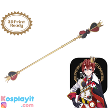 riddle rosehearts staff 3d model twisted wonderland 3d print model - Mito3D