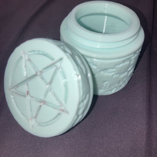 rider-waite pentacle container threaded pentagram wicca witch 3D print model - Mito3D