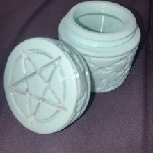 rider-waite pentacle container threaded pentagram wicca witch 3d print model - Mito3D