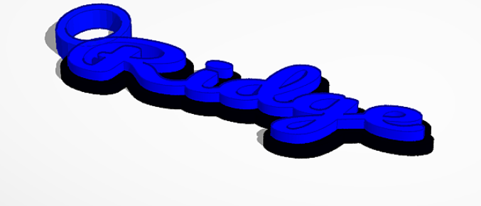 crête Nom porte clés bijoux 3D print model - Mito3D