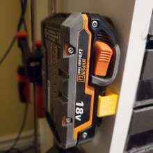 Ridgid 18v Batterie Mauer montieren Werkzeug Organisation 3d print model - Mito3D