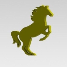 Reiten Pferd gadget an der Tagesordnung silhouette 3d print model - Mito3D