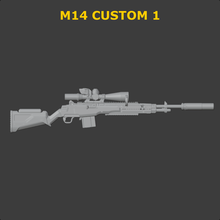 rifle - m14 custom 1 1/18 action figure joytoy gi joe diorama 3ddios 3d print model - Mito3D
