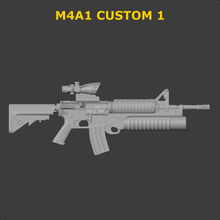 rifle m4a1 personalizado 1 18 acción figura alegría gi Joe diorama 3ddios 3d print model - Mito3D