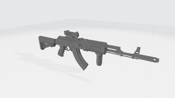 tüfek 1 stl obj silahlar anahtarlık 3d Yazdır 4k oyuncak 3d print model - Mito3D