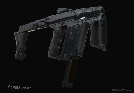 tüfek Criss matris silah oyuncak zor yüzey vektör siberpunk bıçak Sırtı tabanca destek gelecek Kostüm oyunu dekorasyon olasılık 3d print model - Mito3D