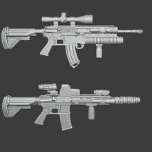 rifle hk-416 2-pack 1 18 action figure joytoy gi joe diorama props 3ddios 3d print model - Mito3D