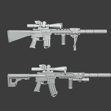 rifle m16 2-pack 1 18 action figure joytoy gi joe diorama props 3ddios 3d print model - Mito3D
