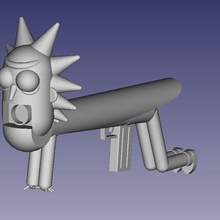 tüfek rick Morty sahne tabanca 3d print model - Mito3D